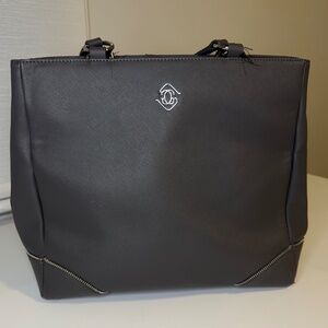 [Discontinued] Glass Ladder Michelle Tote Bag, Charcoal, Silver Hardware, Medium